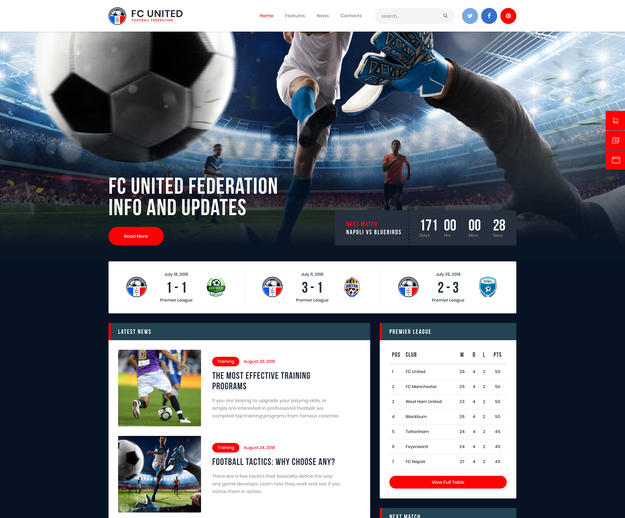 FC United SportsPress Theme
