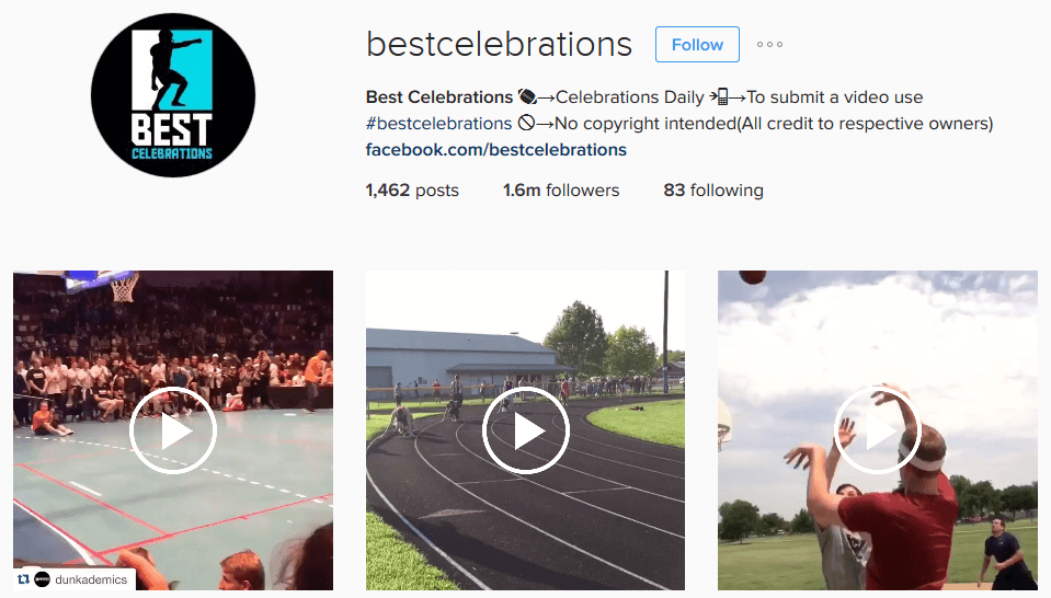 best sports celebrations on instagram