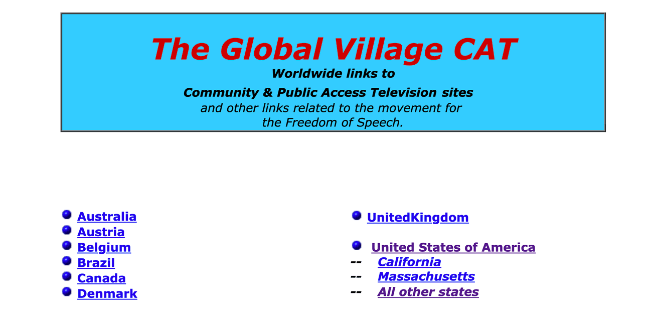 The Global Village CAT website