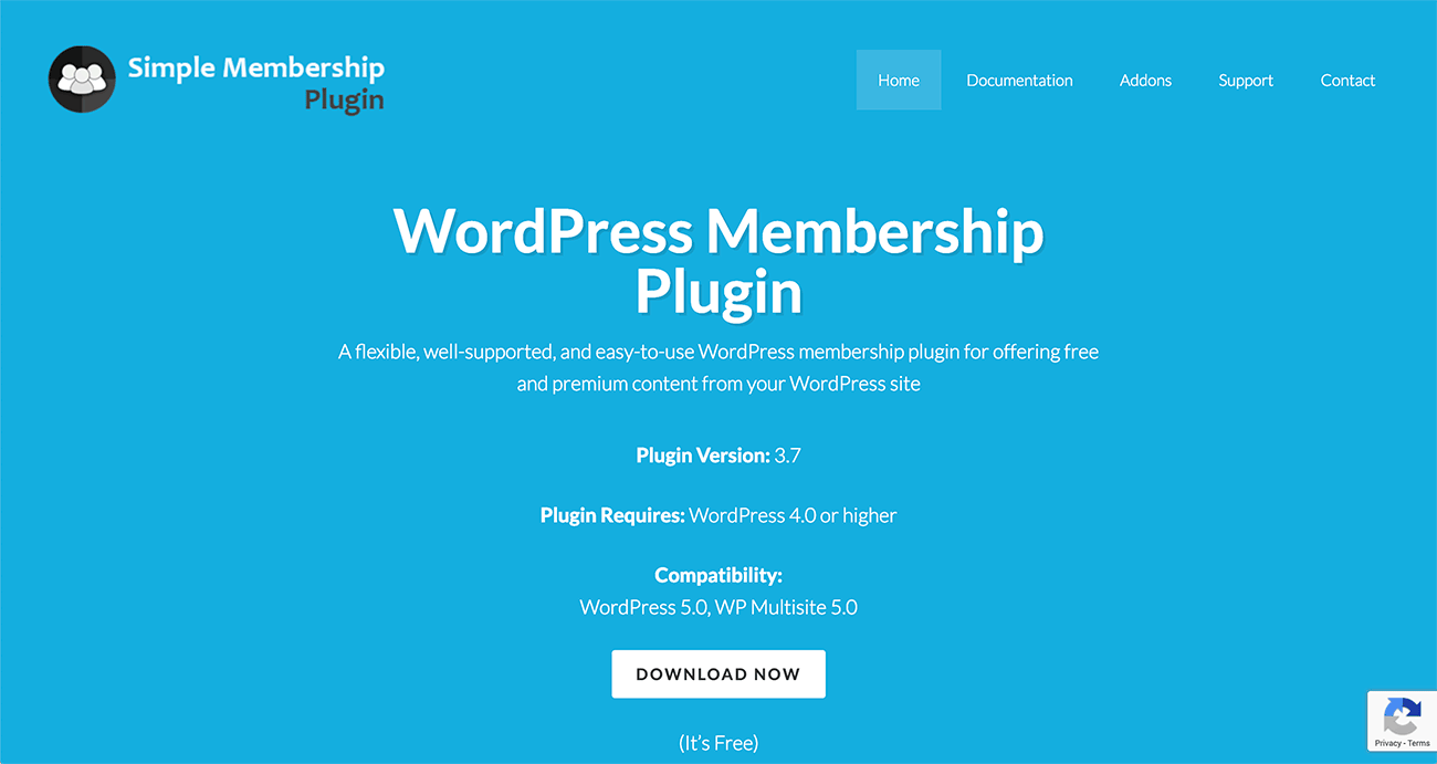 Simple Membership Plugin screen