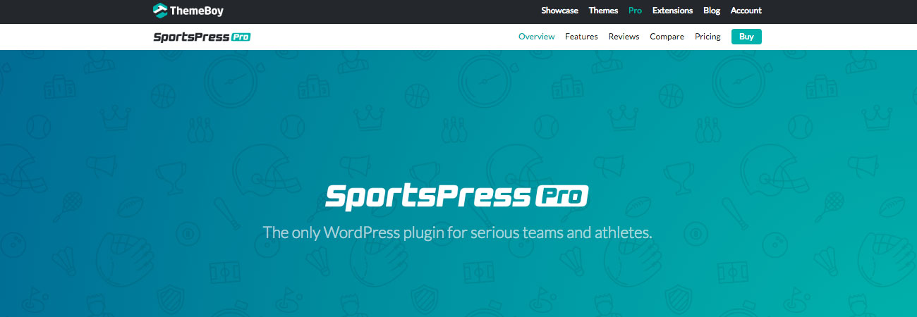 The website for the SportsPress Pro plugin, which can be used to create a Multisite network for sports teams.